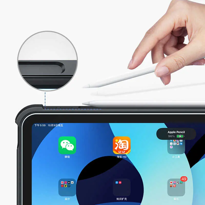 iPad Air 10.9 2020 Kablosuz Klavyeli Kılıf - Benks Multifunctional