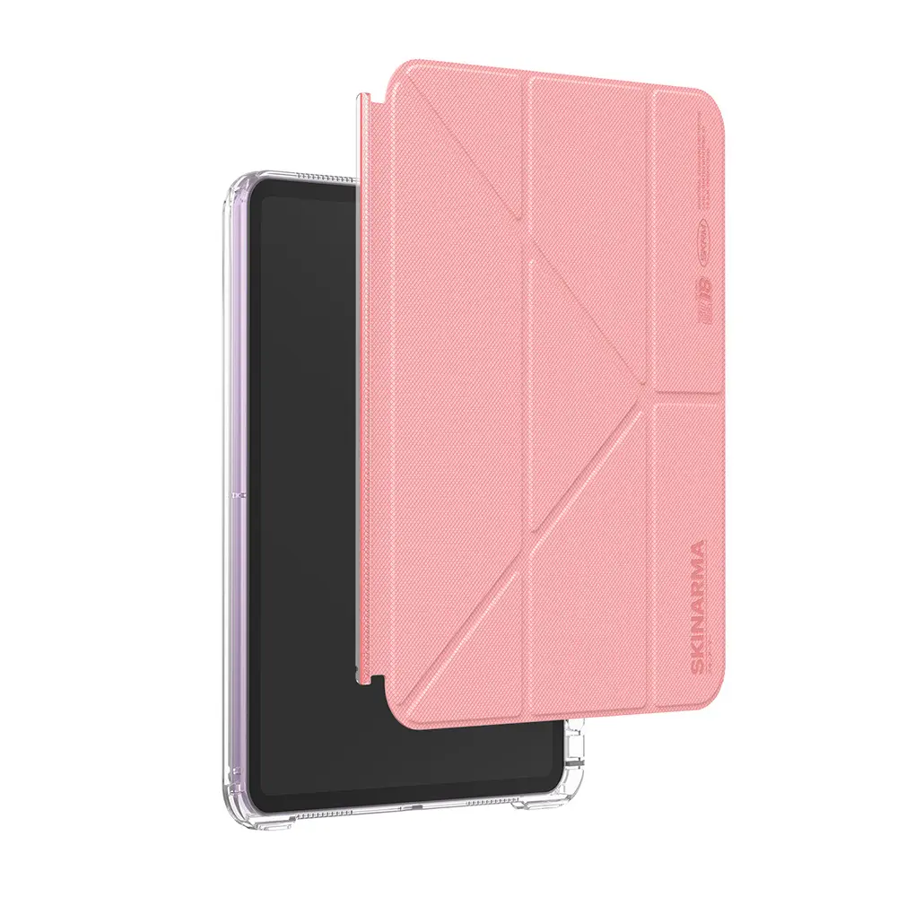 iPad Air 11" (M2) Kalemlikli Şeffaf Standlı Manyetik Kılıf - Skinarma Zeta