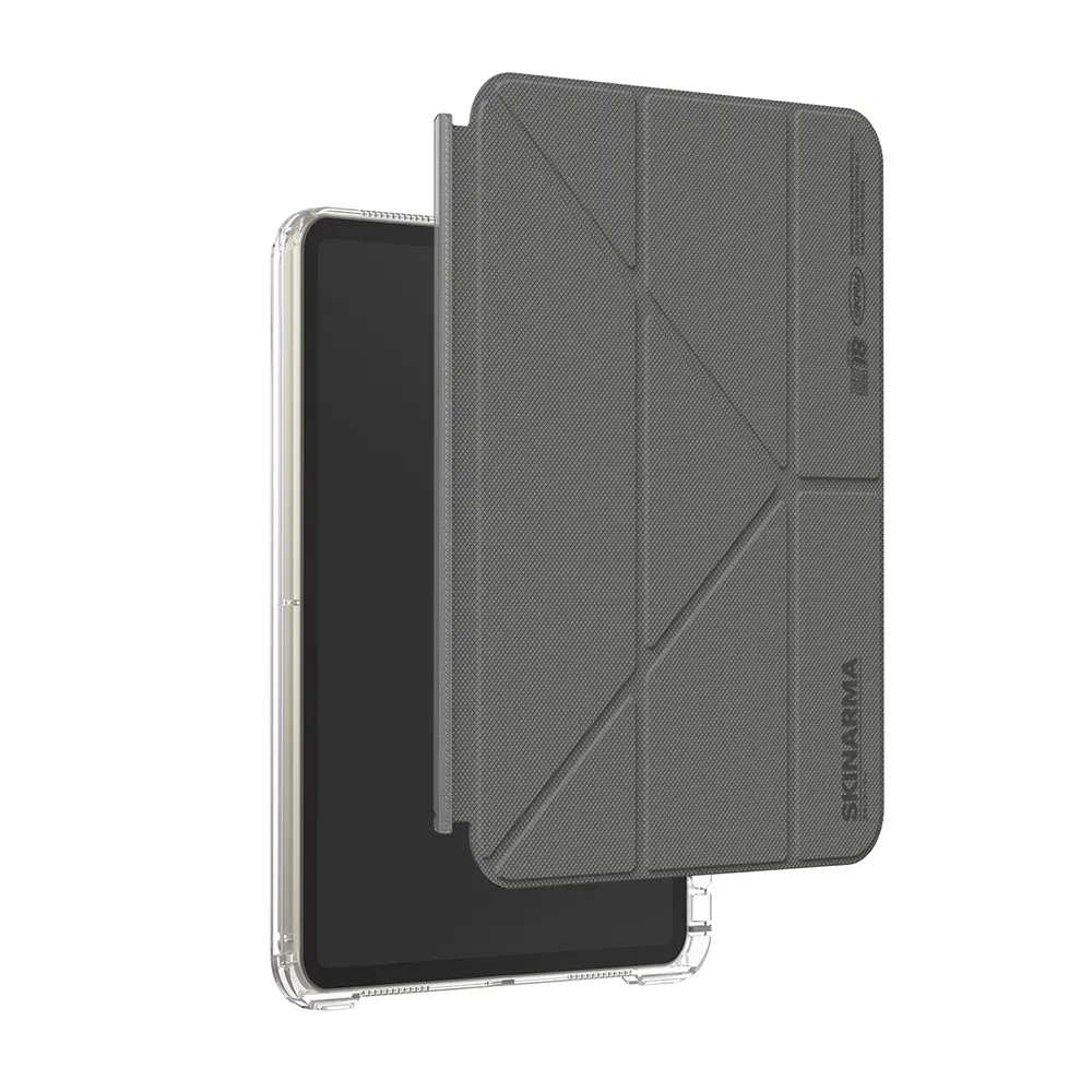 iPad Air 11" (M2) Kalemlikli Şeffaf Standlı Manyetik Kılıf - Skinarma Zeta