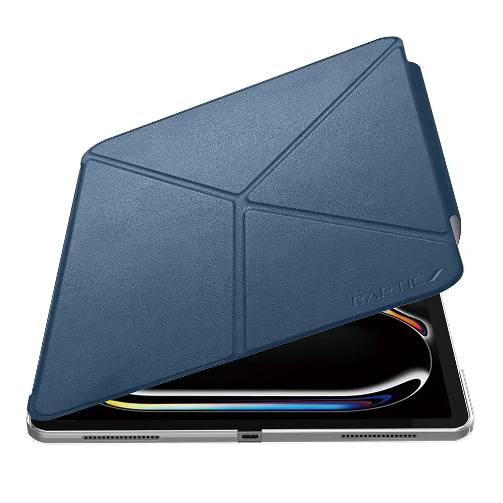 iPad Air 11" (M2) Katlanabilir Standlı Şeffaf Kılıf - Raptic Clear Folio