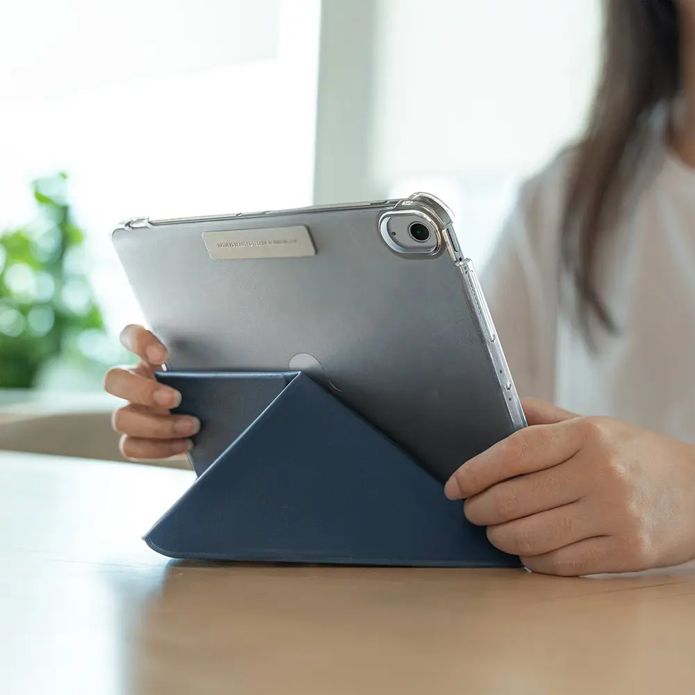 iPad Air 11" (M2) Katlanabilir Standlı Şeffaf Kılıf - Raptic Clear Folio