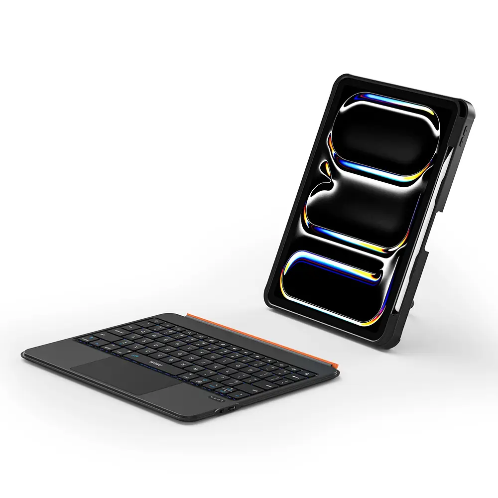 iPad Air 11 inç M3 Klavyeli ve Standlı Kılıf - Wiwu MK-007 Combo Pro