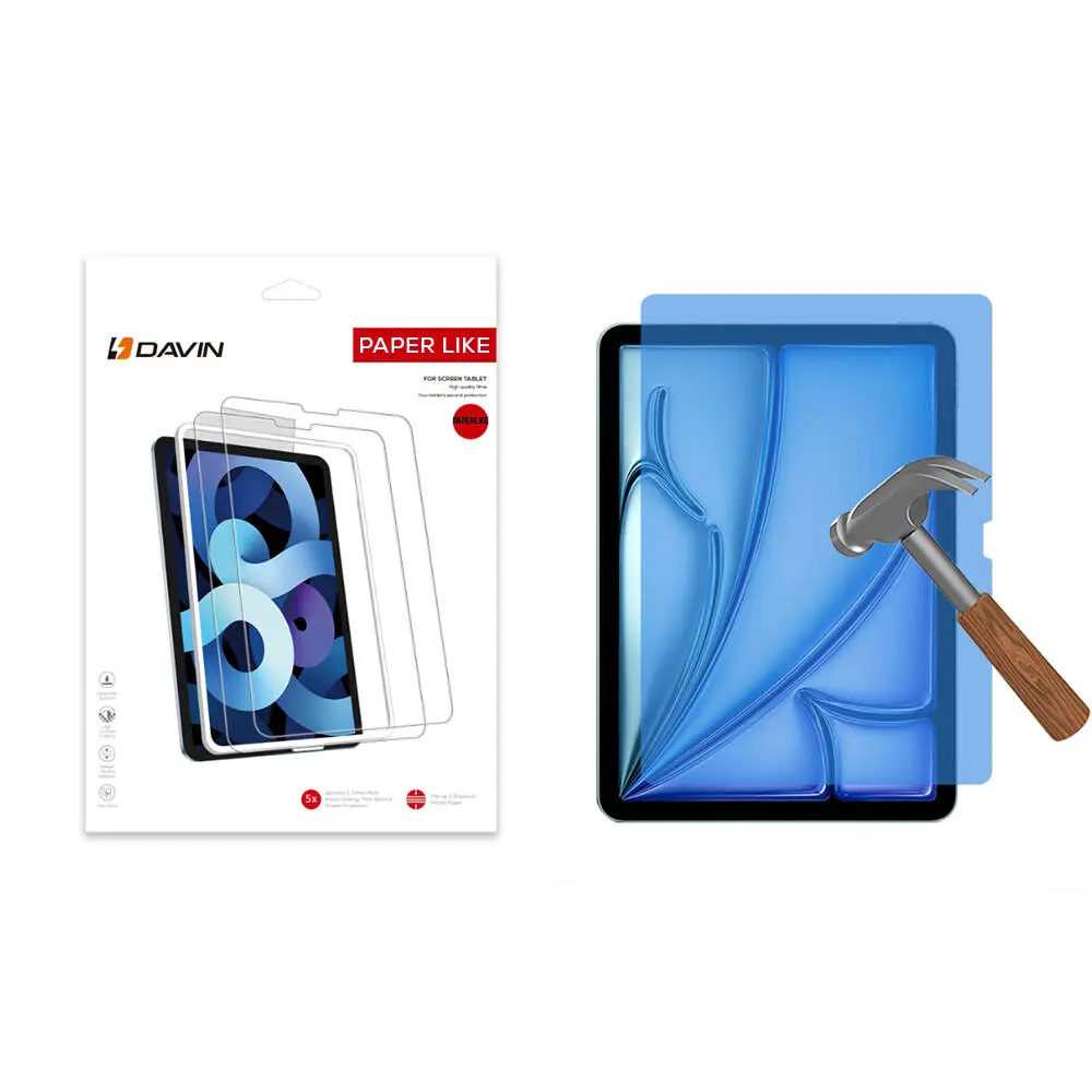 iPad Air 11" (M3) Kağıt Hisli Mat Ekran Koruyucu - Davin Paper Like