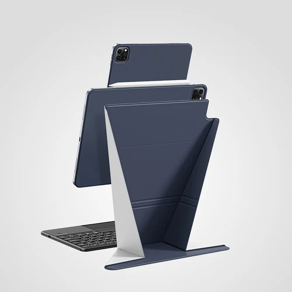 iPad Air 13" (M2) Katlanabilir Manyetik Standlı Kılıf - Amazingthing Matte Pro Mag Folio