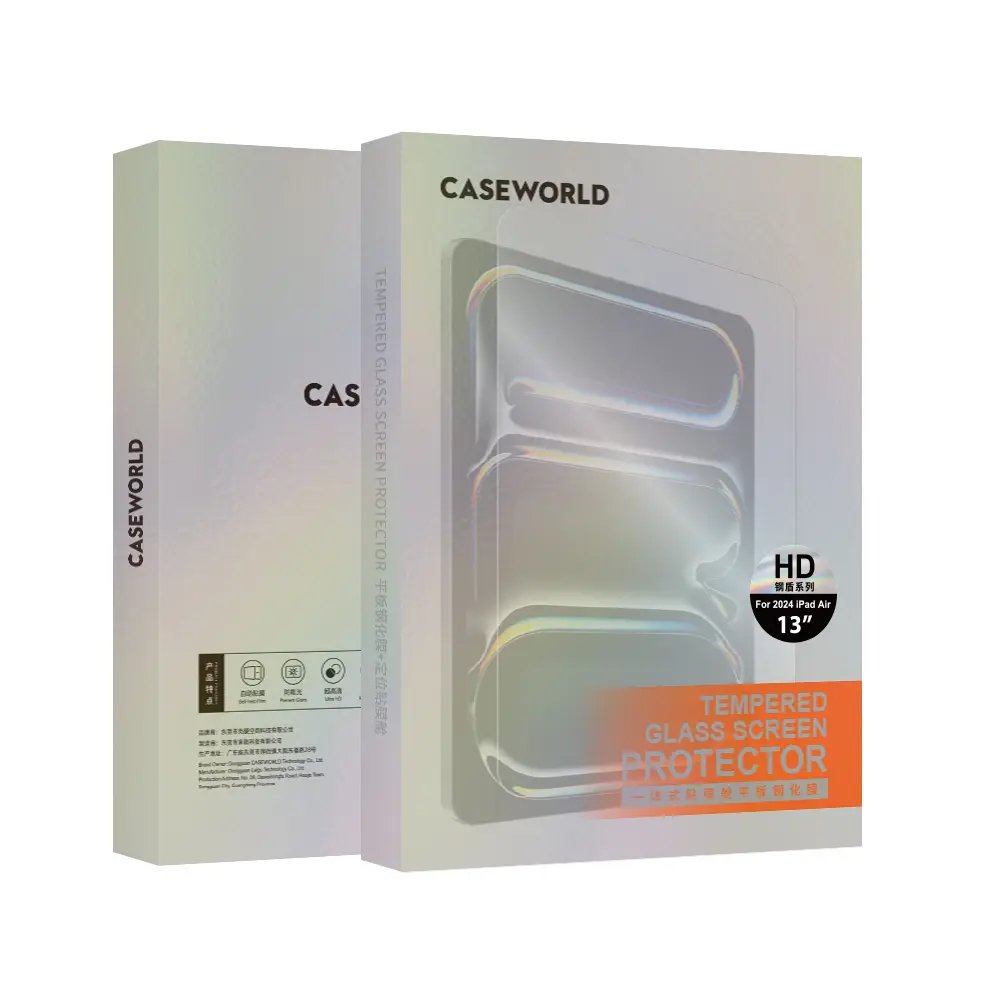 iPad Air 13" (M2) Temperli Cam Ekran Koruyucu - CaseWorld Steel Shield