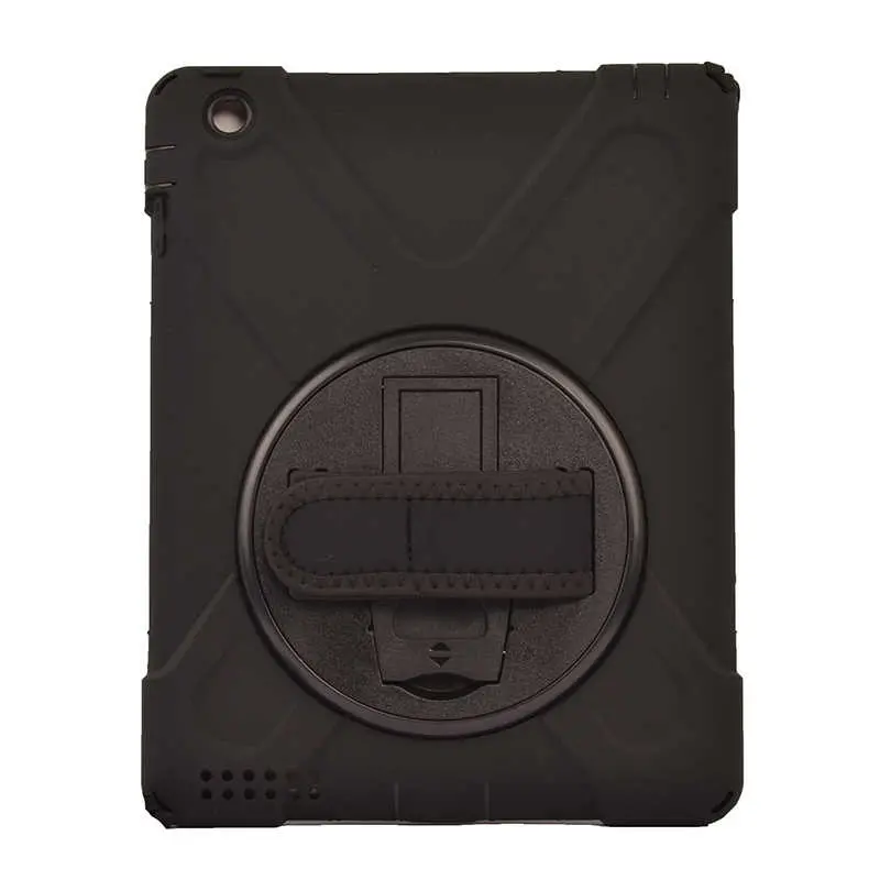 iPad Mini 2 / 3 Ayarlanabilir Askılı ve Standlı Silikon Tablet Kılıfı - Zore Defender