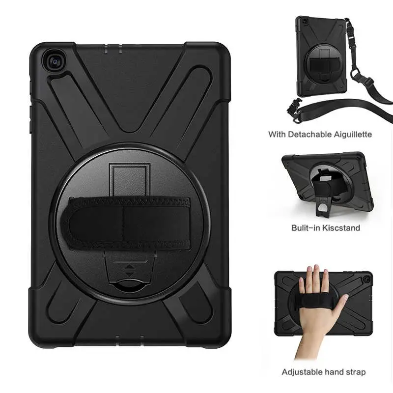 iPad Mini 2 / 3 Ayarlanabilir Askılı ve Standlı Silikon Tablet Kılıfı - Zore Defender