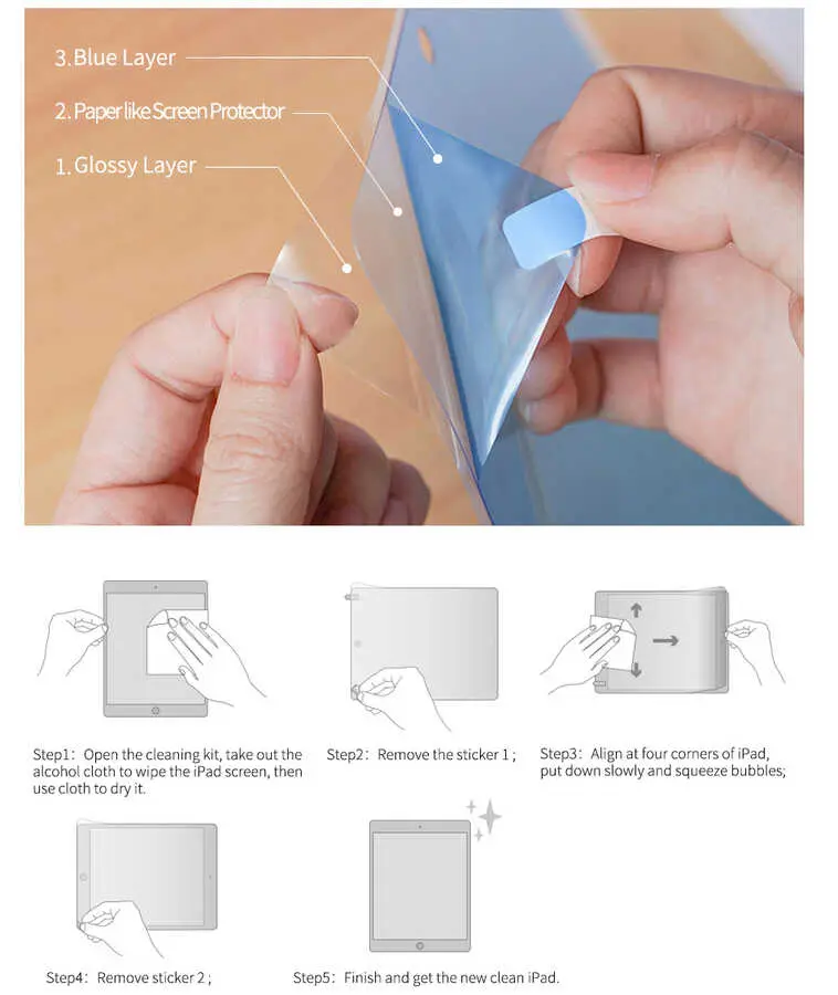 iPad Mini 4 Kağıt Hisli Ekran Koruyucu - Wiwu iPaper Like