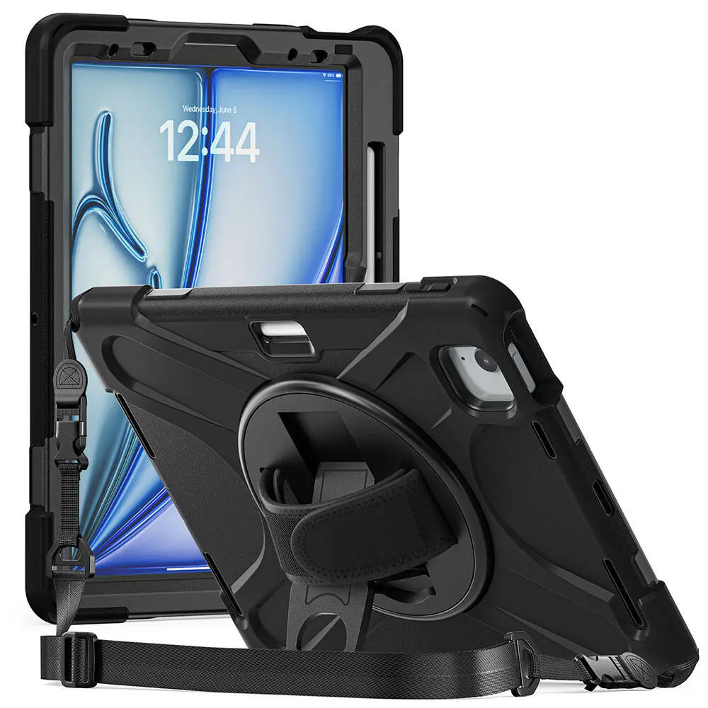 iPad Pro 11 2022 M2 Standlı ve Askılı Silikon Tablet Kılıfı - Zore Defender