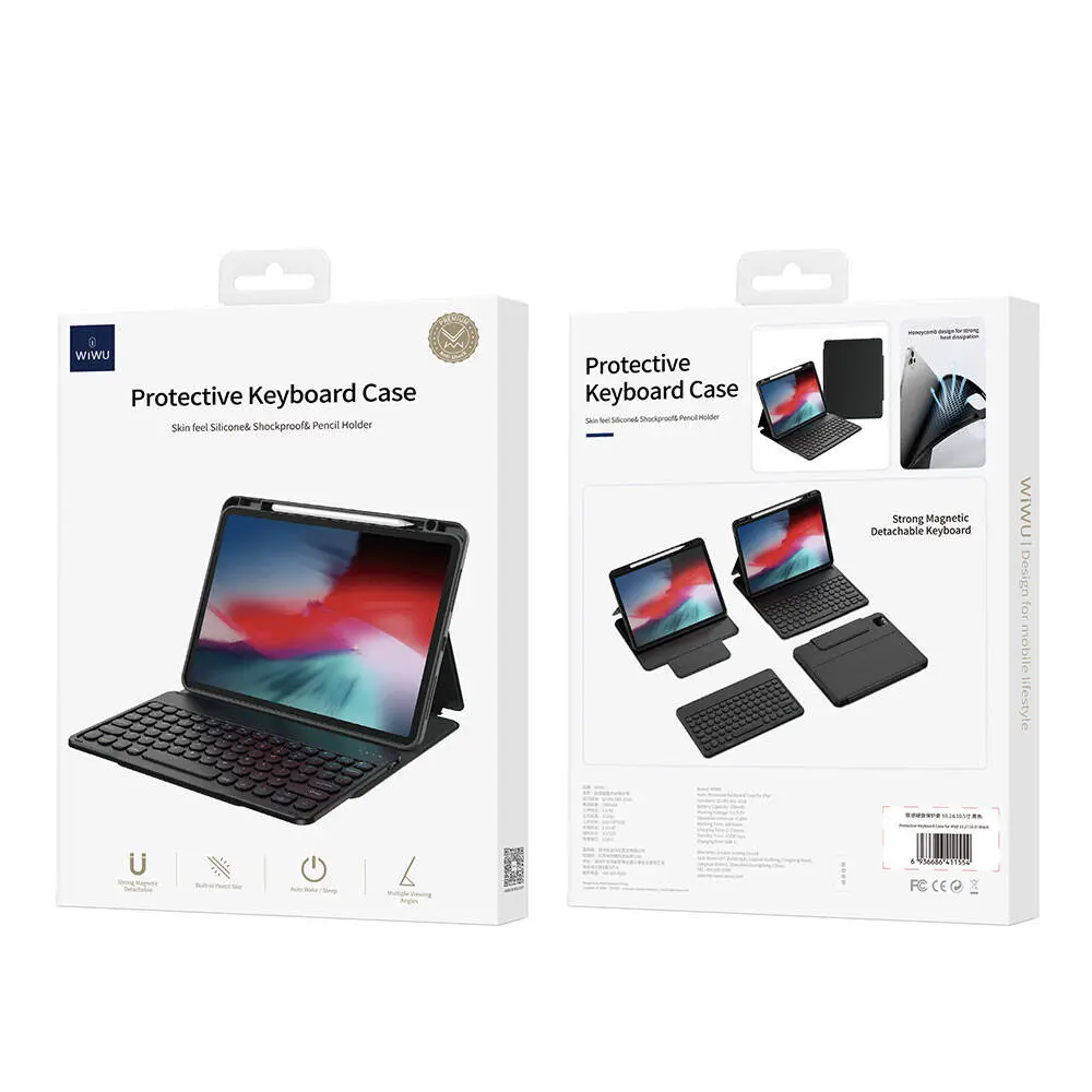 iPad Pro 11" (M4) Klavyeli Kılıf, Gizli Kalem Bölmeli - Wiwu Protective