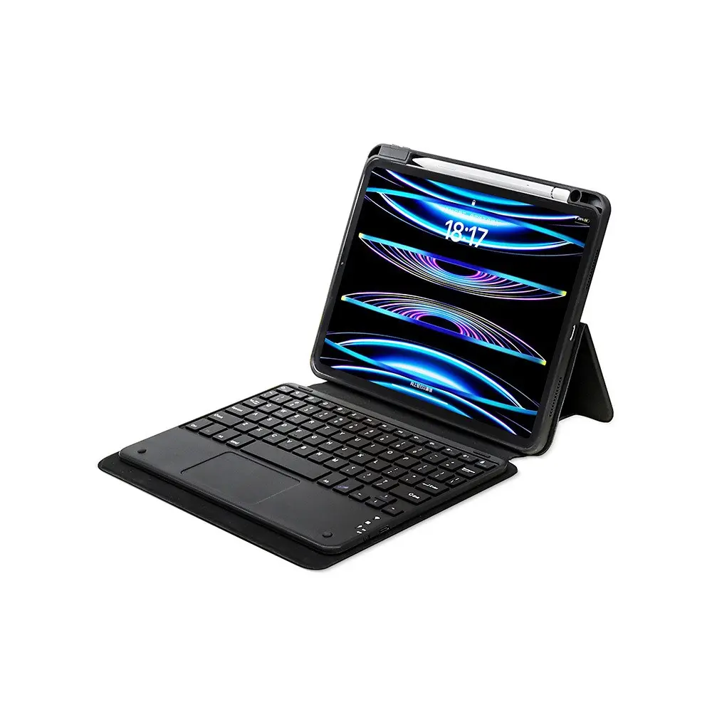 iPad Pro 11" (M4) Bluetooth Klavyeli Standlı Tablet Kılıfı - Zore Border