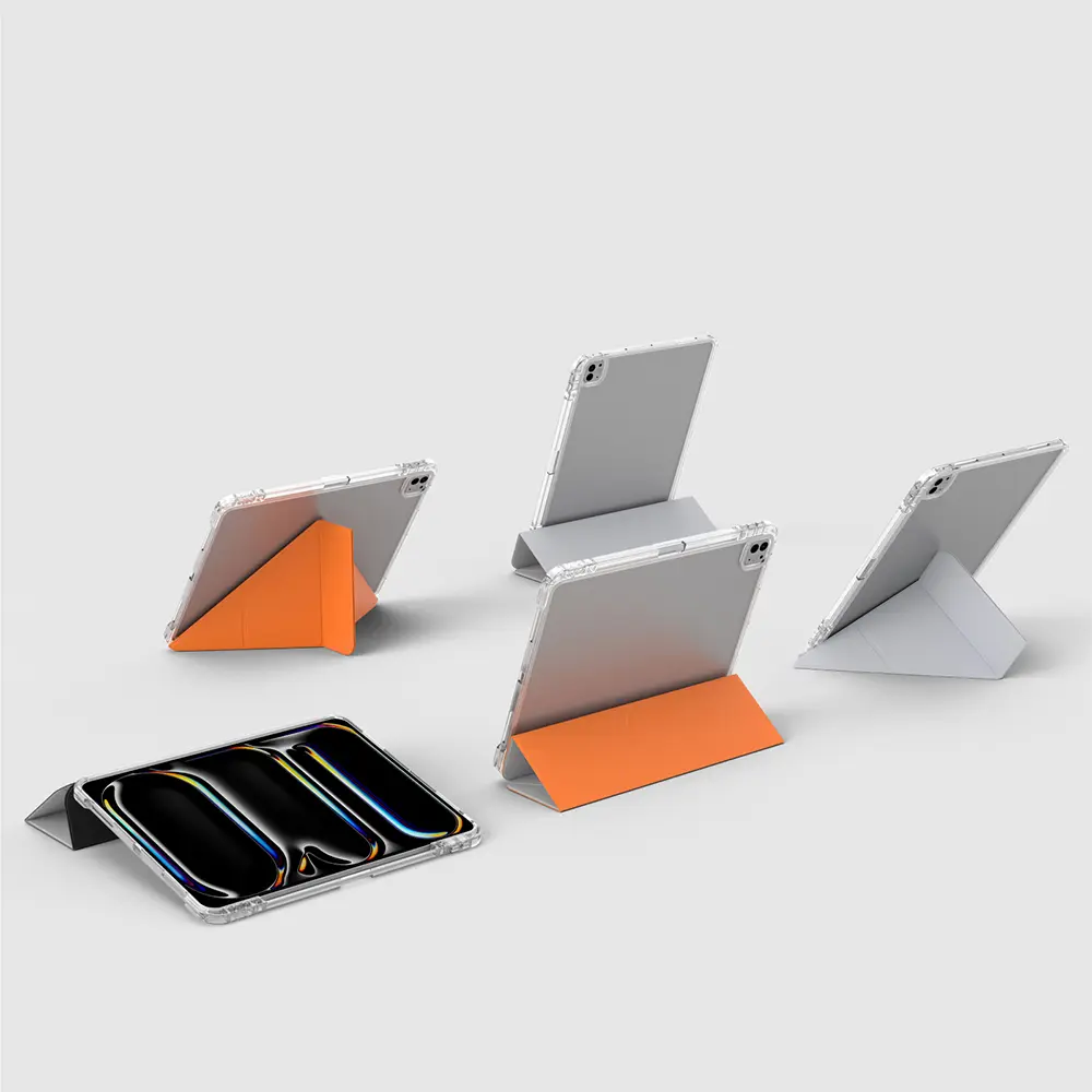 iPad Pro 11" (M4) Katlanabilir Standlı Kalem Bölmeli Kılıf - Amazingthing Minimal