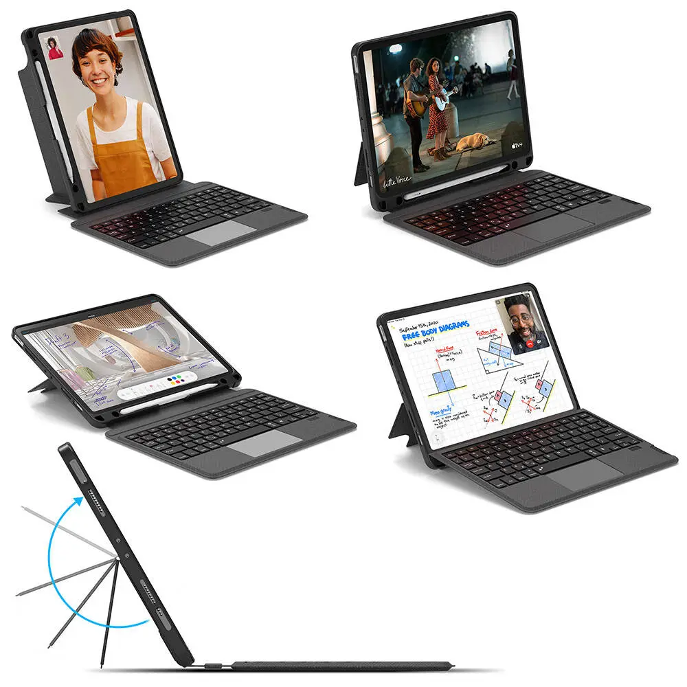 iPad Pro 11" (M5) Klavyeli Standlı Kılıf - Wiwu Mag Touch