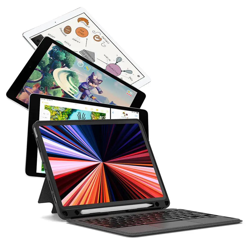 iPad Pro 11" (M5) Klavyeli Standlı Kılıf - Wiwu Mag Touch