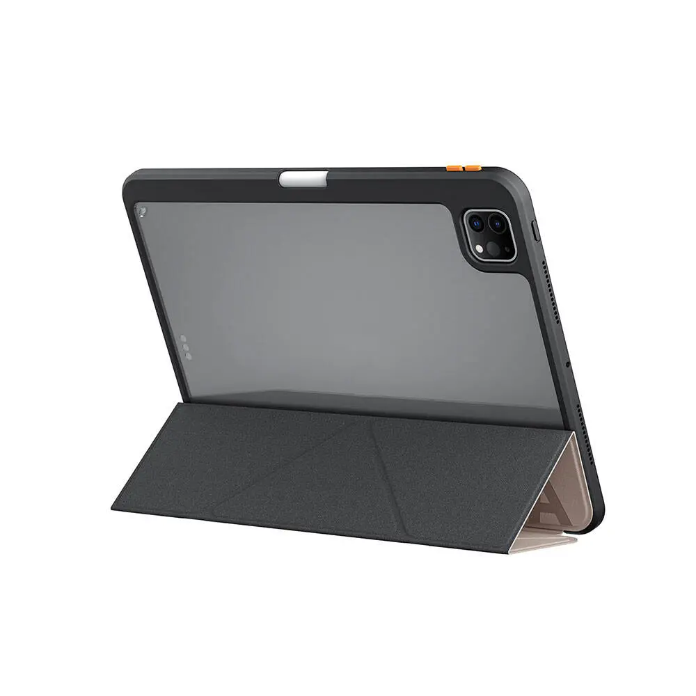 iPad Pro 11" (M5) Şeffaf Arka Kapaklı Standlı Kılıf - Skinarma Gamma