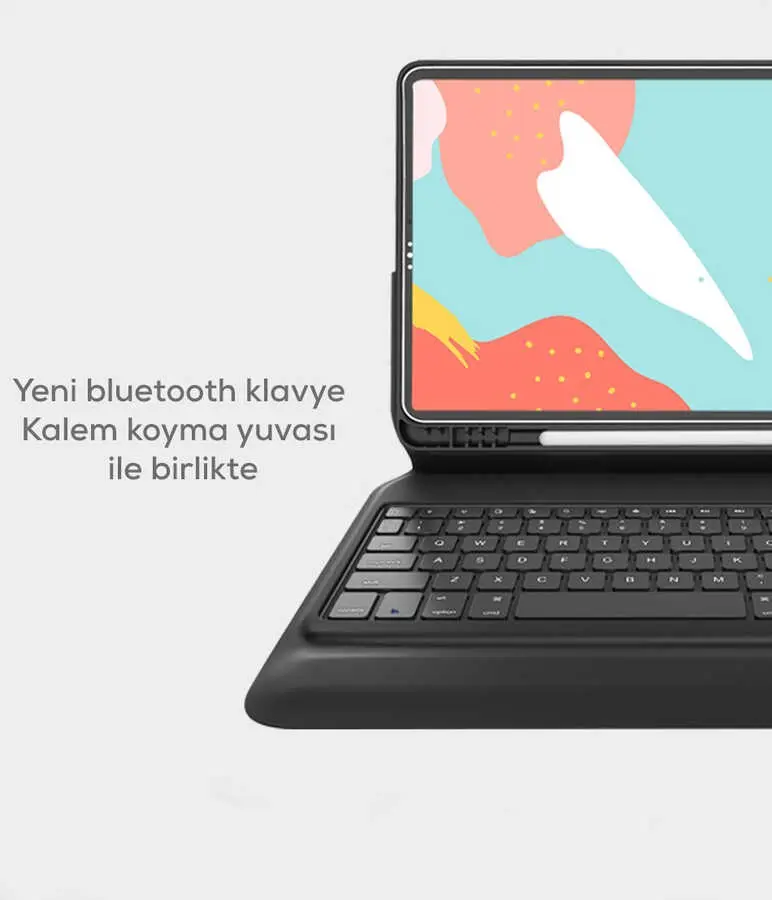 iPad Pro 11 Klavyeli Kılıf, Bluetooth Klavye ve Standlı - Wiwu Keyboard Folio
