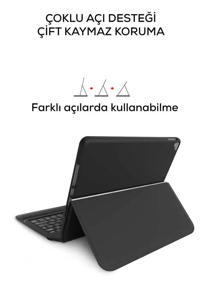 iPad Pro 11 Klavyeli Kılıf, Bluetooth Klavye ve Standlı - Wiwu Keyboard Folio