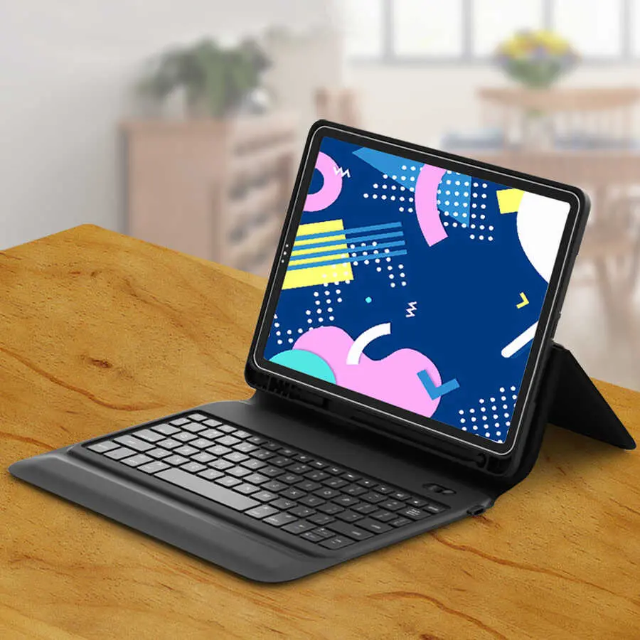 iPad Pro 11 Klavyeli Kılıf, Bluetooth Klavye ve Standlı - Wiwu Keyboard Folio