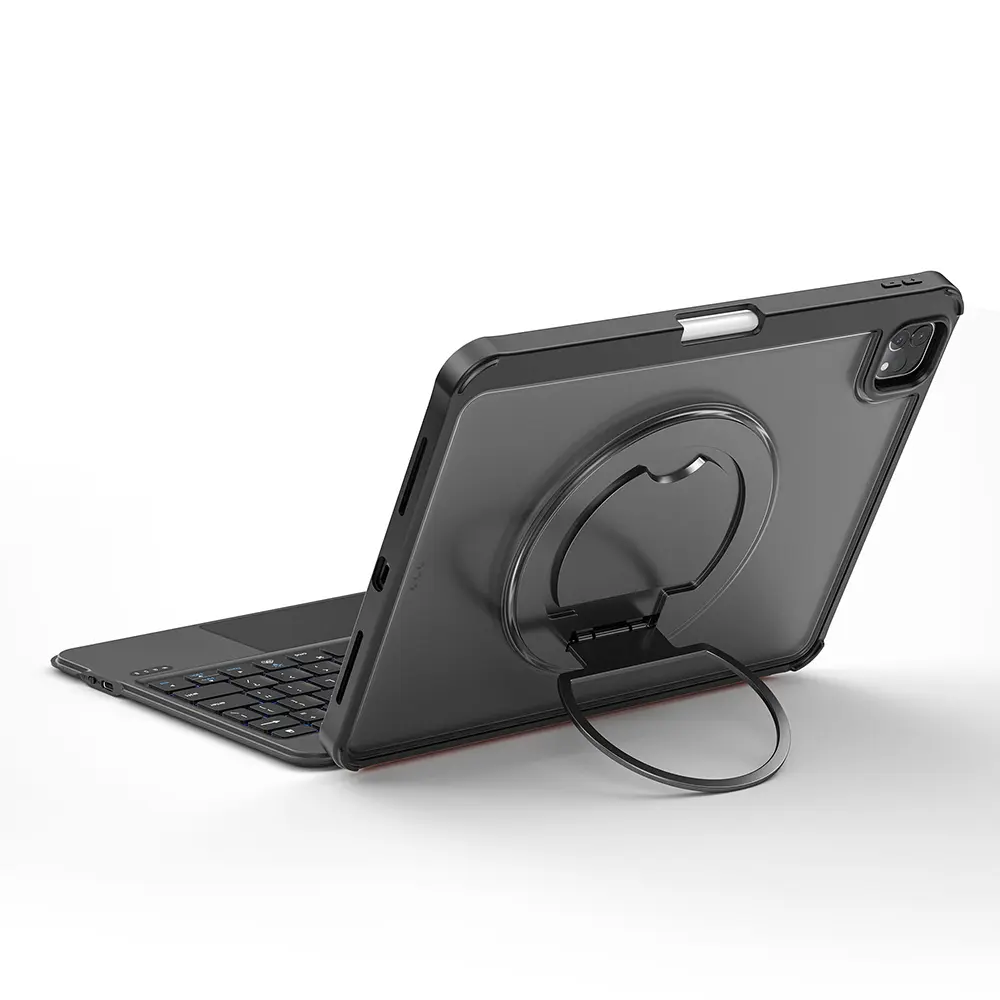 iPad Pro 13" (M4) Klavyeli Standlı Kılıf, Kalem Bölmeli - Wiwu MK-007 Combo Pro