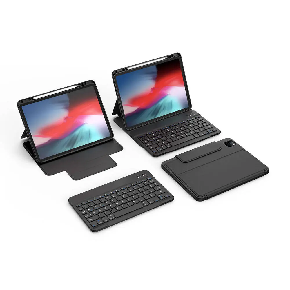 iPad Pro 13 inç (M4) Klavyeli Kılıf, Gizli Kalem Bölmeli - Wiwu Protective