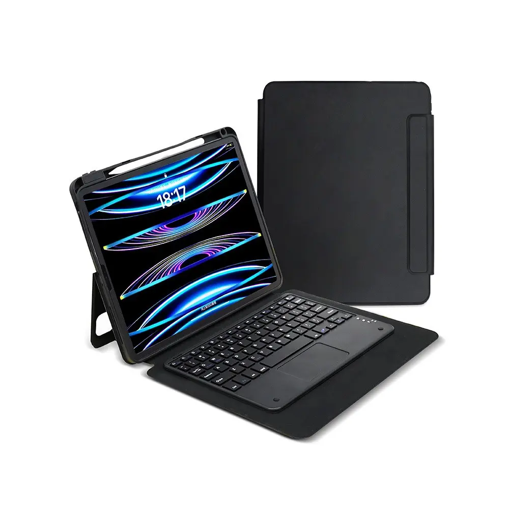iPad Pro 13" (M4) Standlı Klavyeli Tablet Kılıfı - Zore Border
