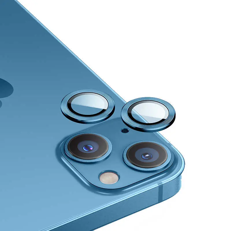 iPhone 14 Kamera Lens Koruyucu, Renkli Metal Tasarım - Benks New KR