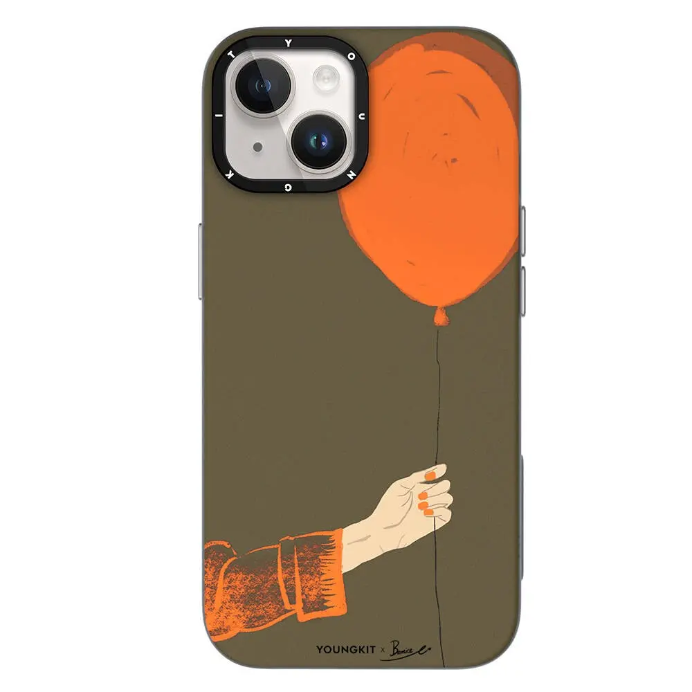iPhone 14 MagSafe Uyumlu Kılıf - Youngkit Orange Serisi Flying Balloon