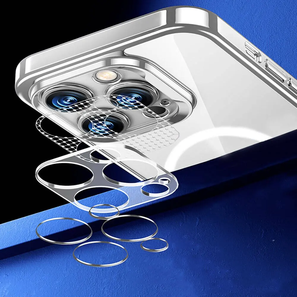 iPhone 14 MagSafe Uyumlu Cam Yüzeyli Kılıf - Benks Electroplated