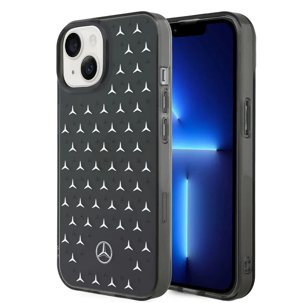 iPhone 14 Çift Katmanlı Yıldız Desenli Kılıf - Mercedes Benz