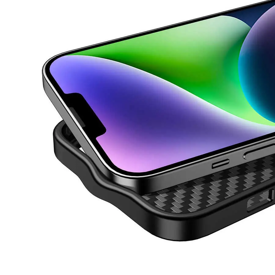 iPhone 14 MagSafe Uyumlu Aramid Karbon Fiber Kılıf - Wlons Radison