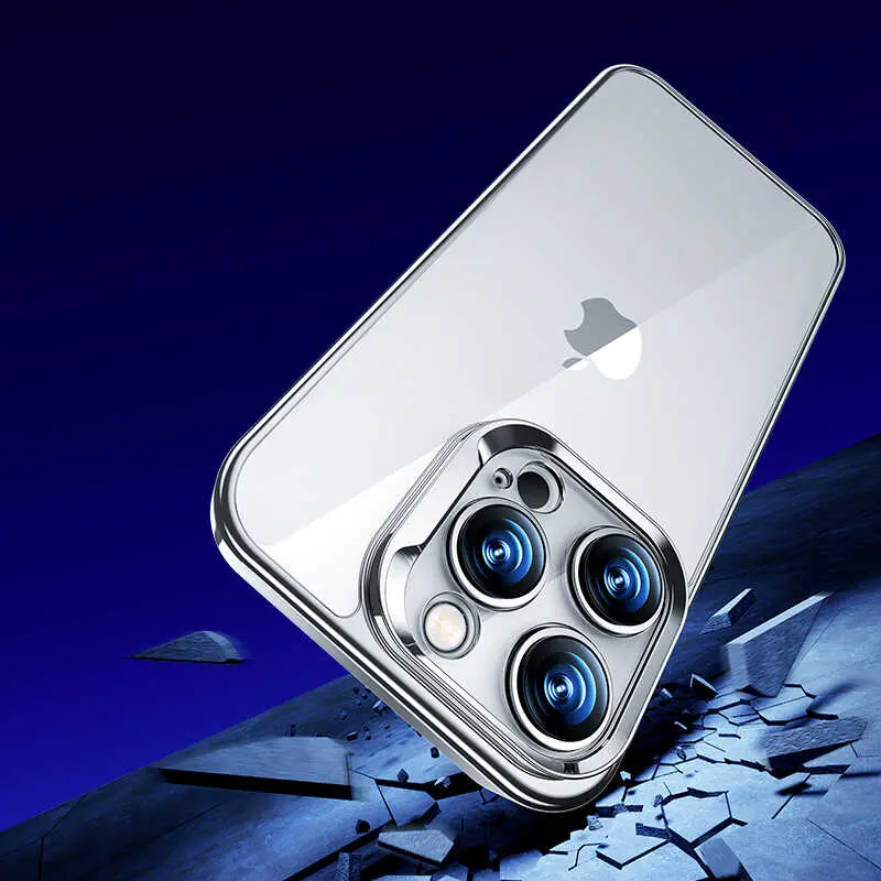iPhone 14 Şeffaf Kılıf, Ekran Koruyucu Hediyeli - Benks Electroplating