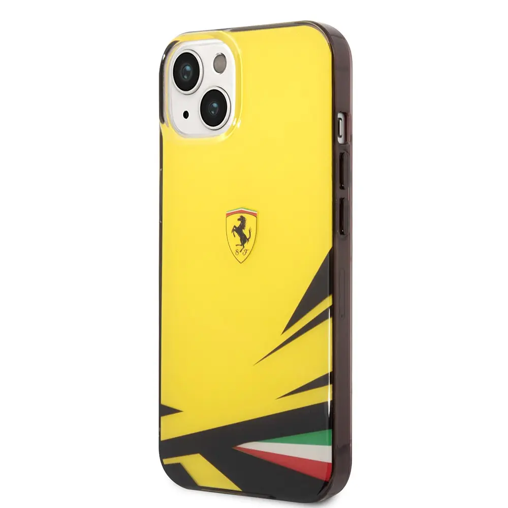 iPhone 14 Ferrari Lisanslı İtalyan Bayrak Baskılı Kılıf