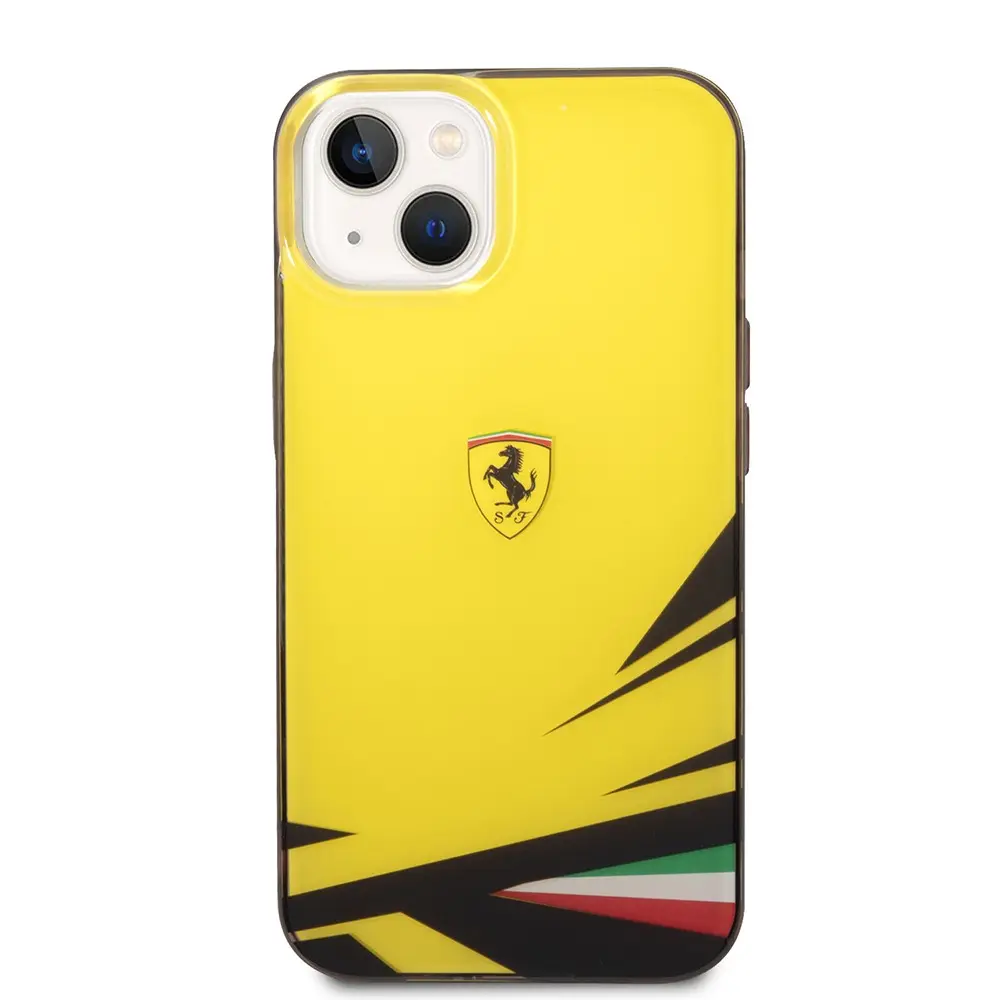 iPhone 14 Ferrari Lisanslı İtalyan Bayrak Baskılı Kılıf