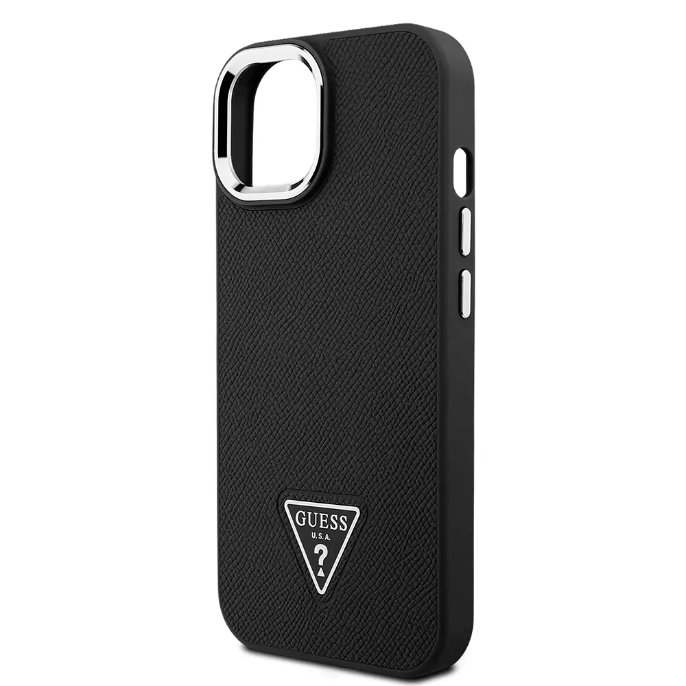 iPhone 14 MagSafe Uyumlu Grained Triangle Kılıf - Guess Lisanslı