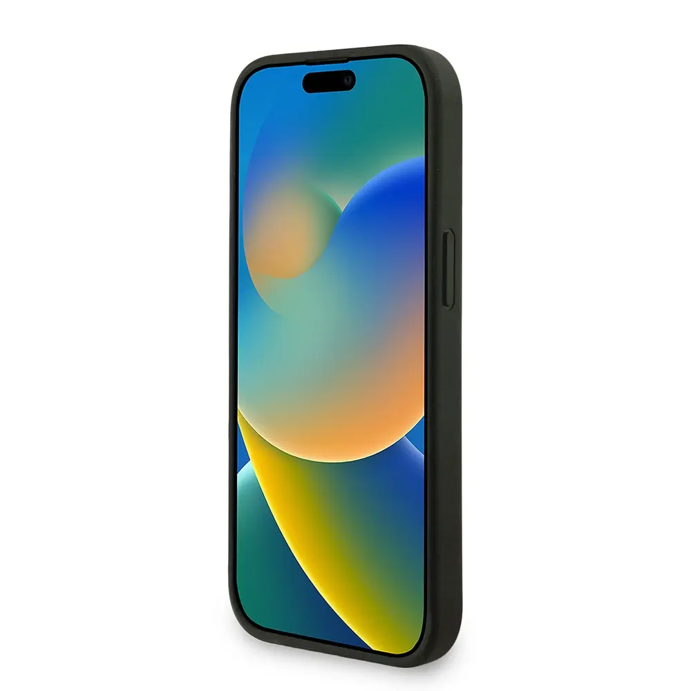 iPhone 14 PU Deri Bilek Askı İpli Lisanslı Kılıf - Guess 4G Logolu