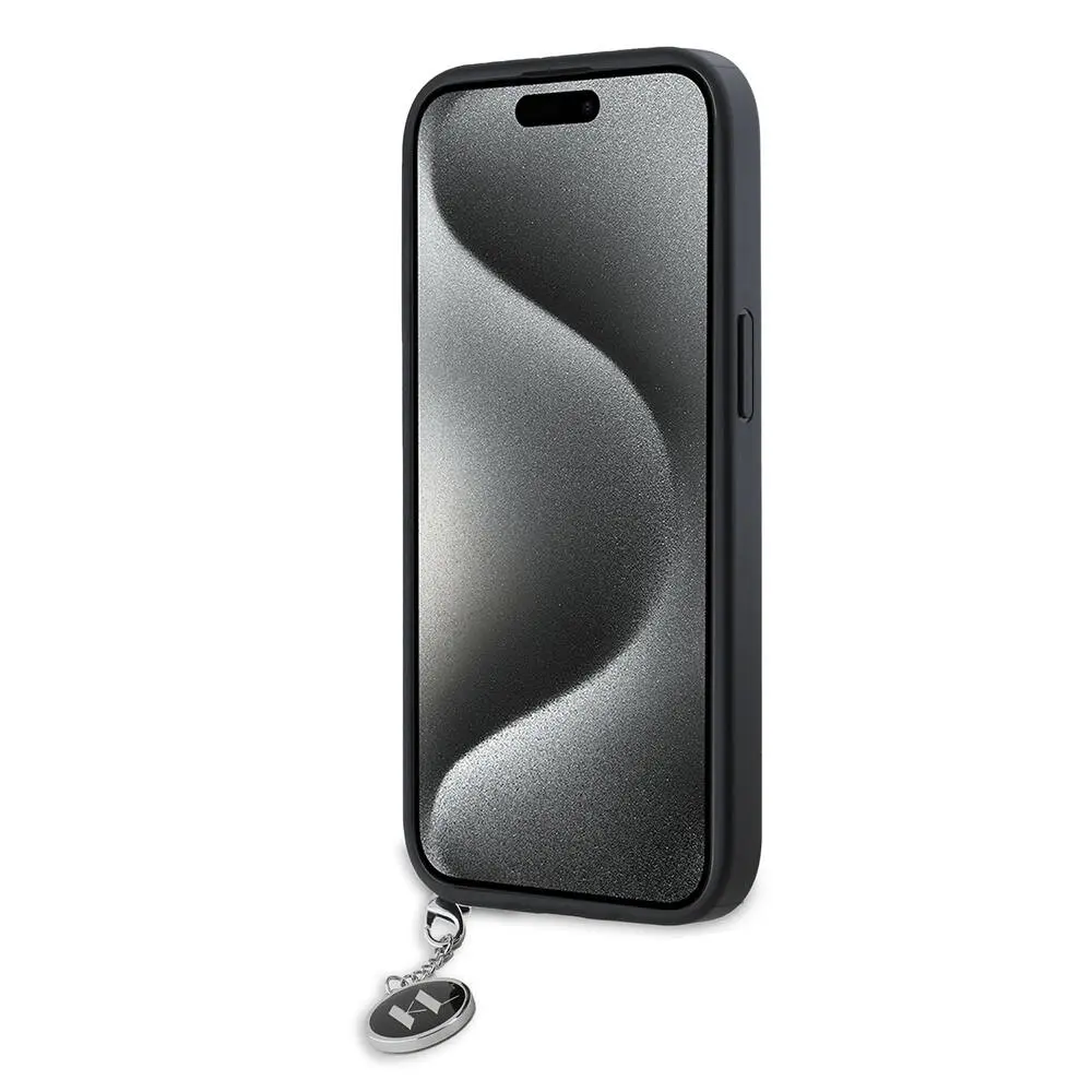 iPhone 14 Uyumlu Taşlı Saffiano Kılıf - Karl Lagerfeld KL