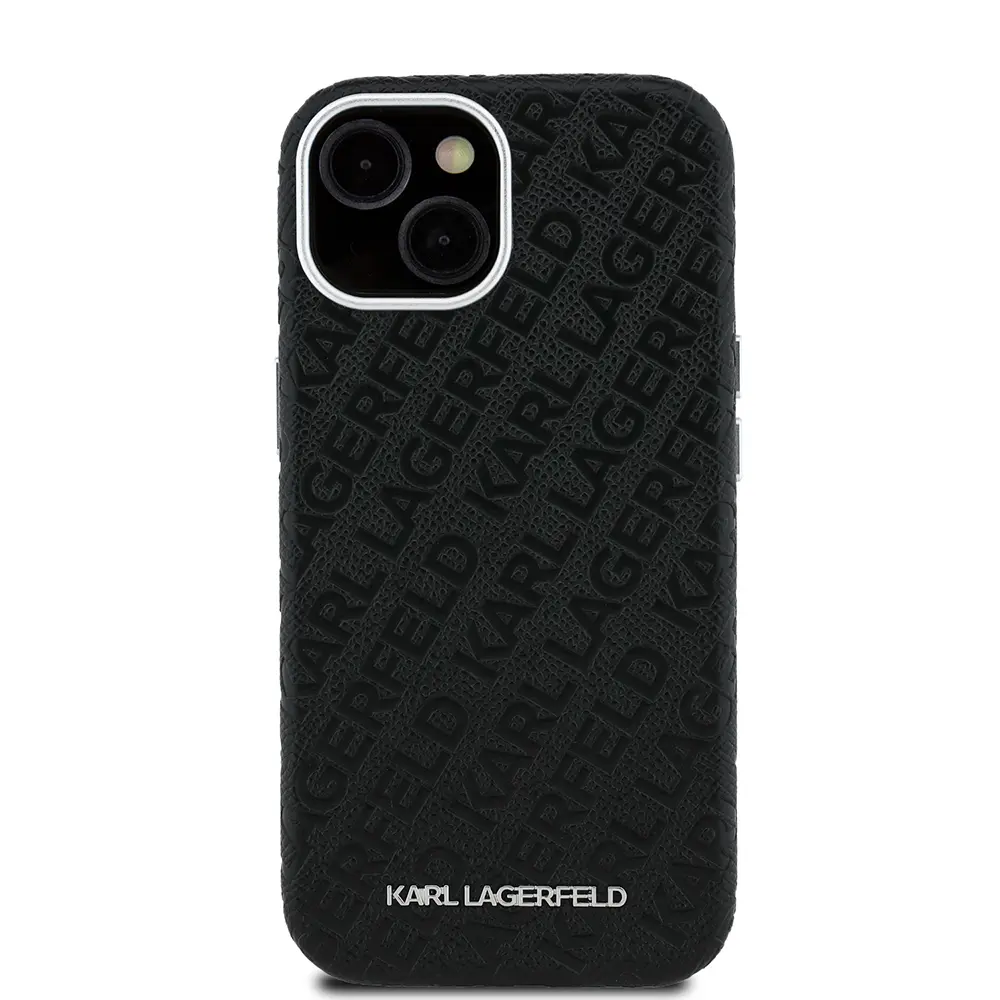 iPhone 14 PU Deri Kılıf, Metal Logo Detaylı - Karl Lagerfeld