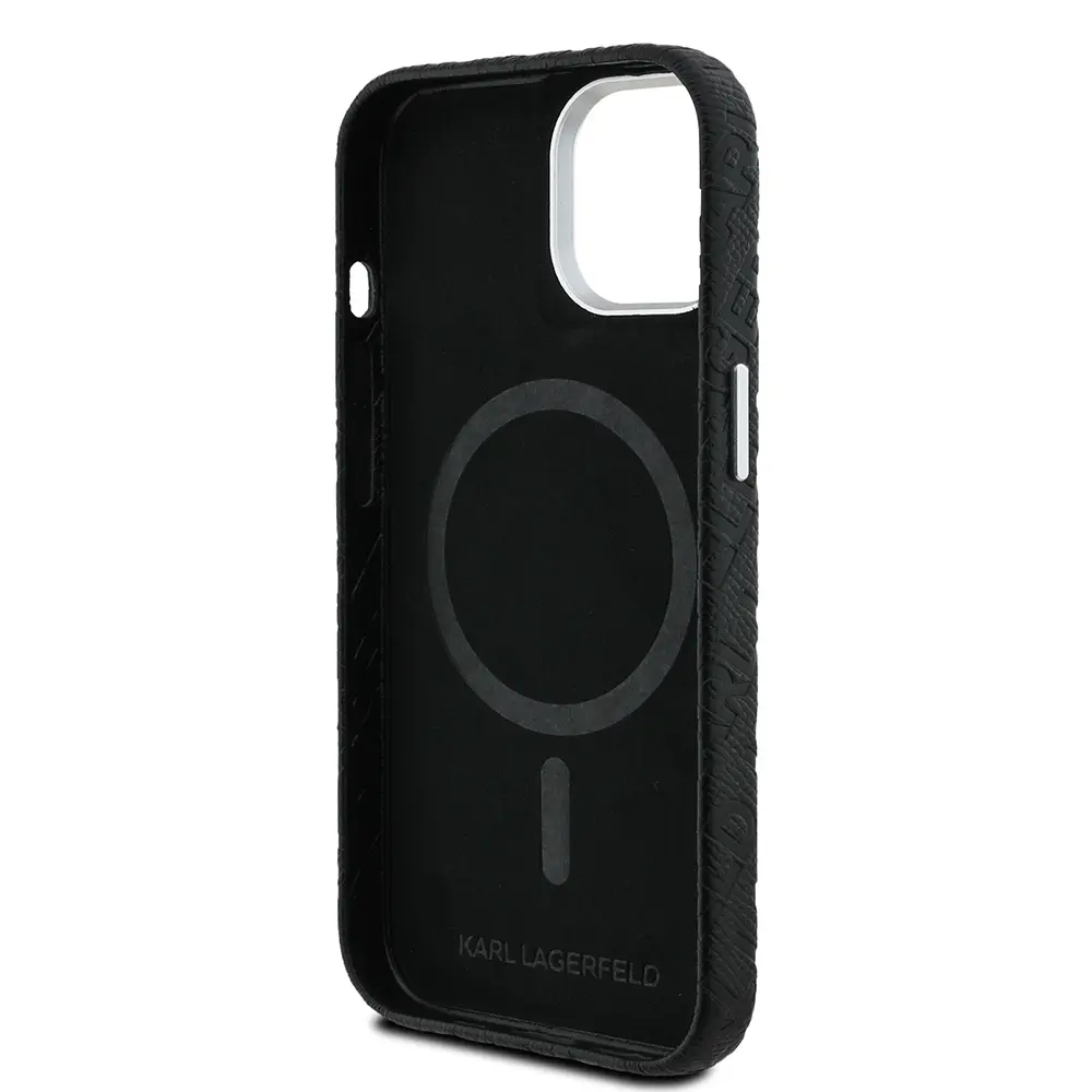 iPhone 14 PU Deri Kılıf, Metal Logo Detaylı - Karl Lagerfeld
