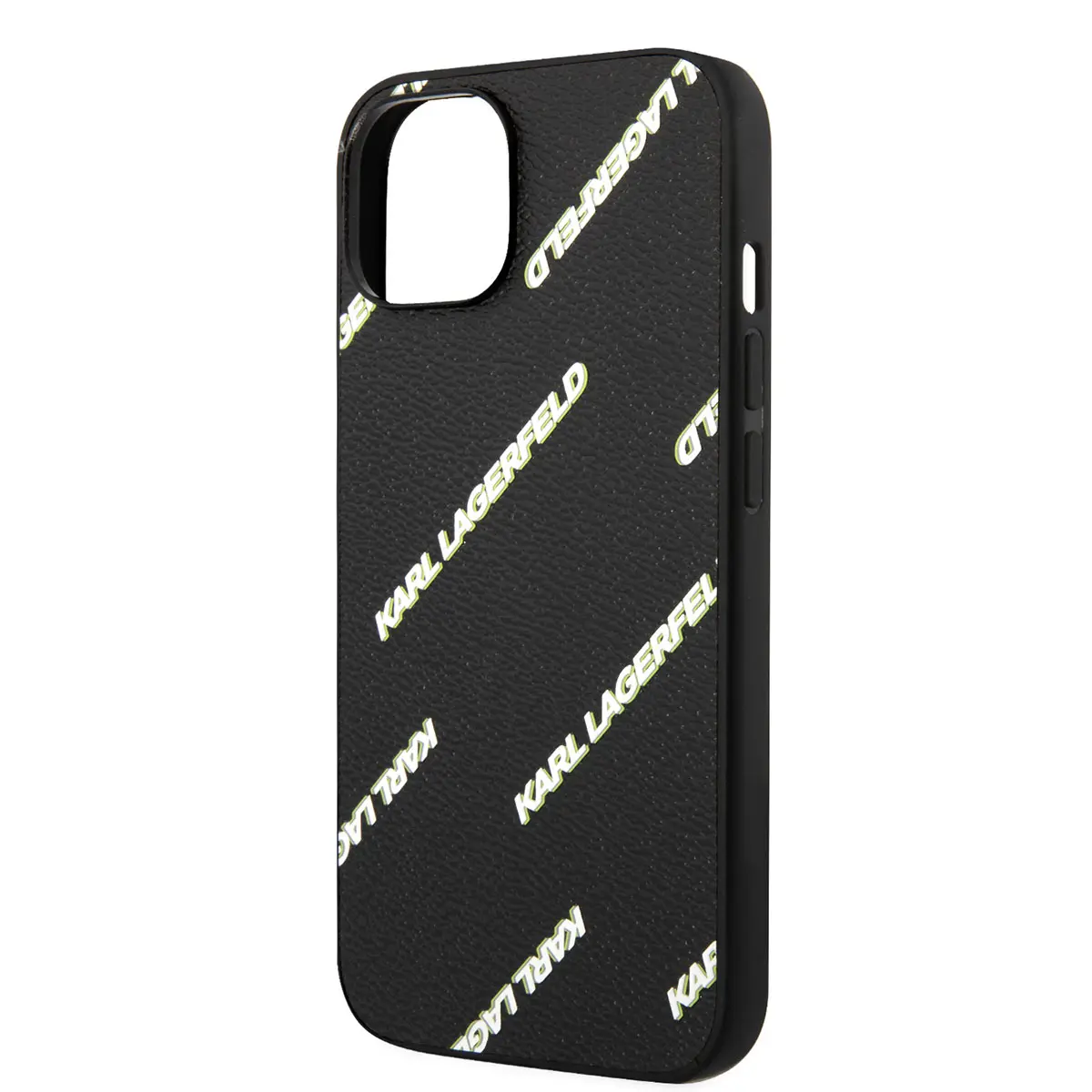 iPhone 14 Suni Deri Logolu Kılıf - Karl Lagerfeld