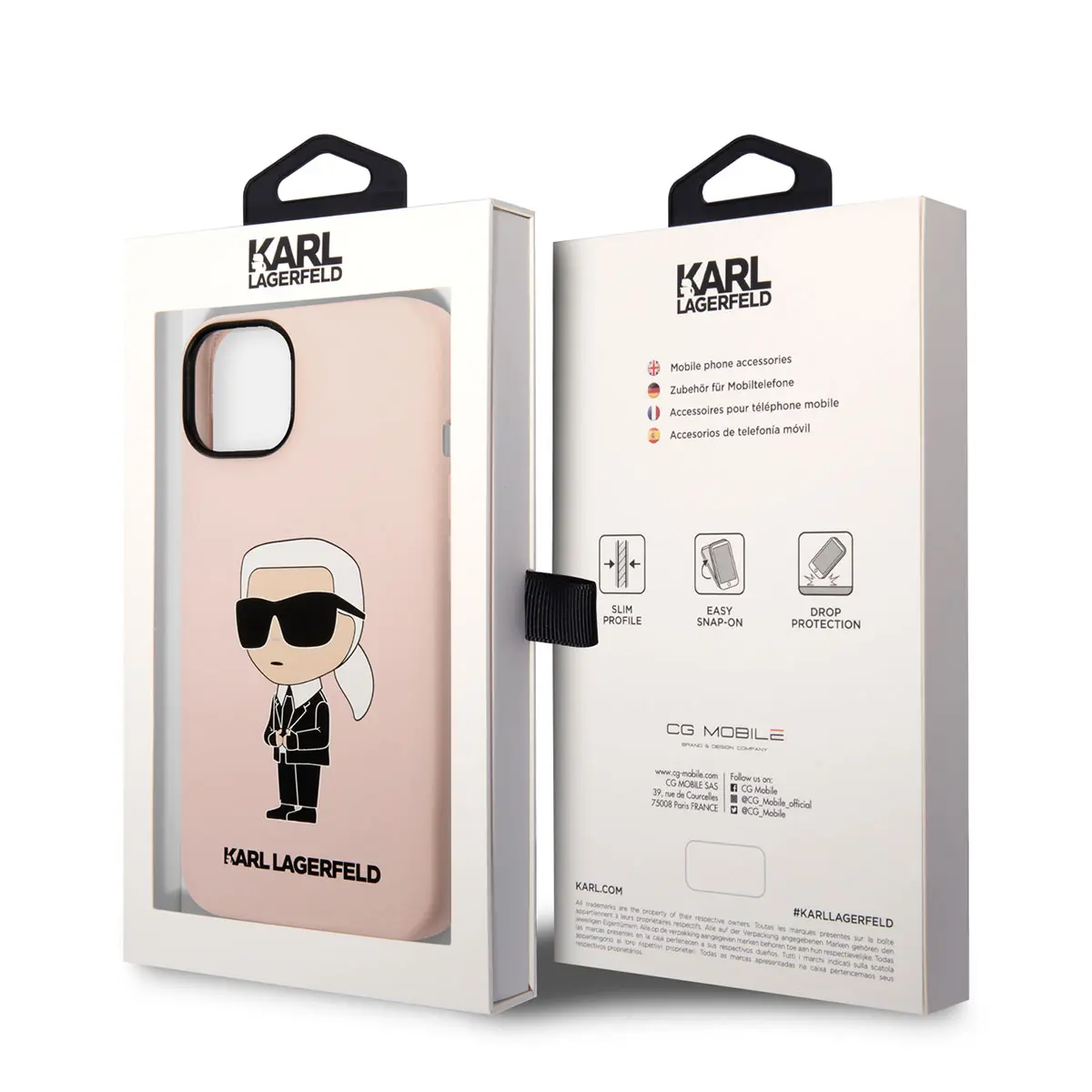 iPhone 14 Silikon Kılıf, Kabartmalı Karl Dizayn - Karl Lagerfeld