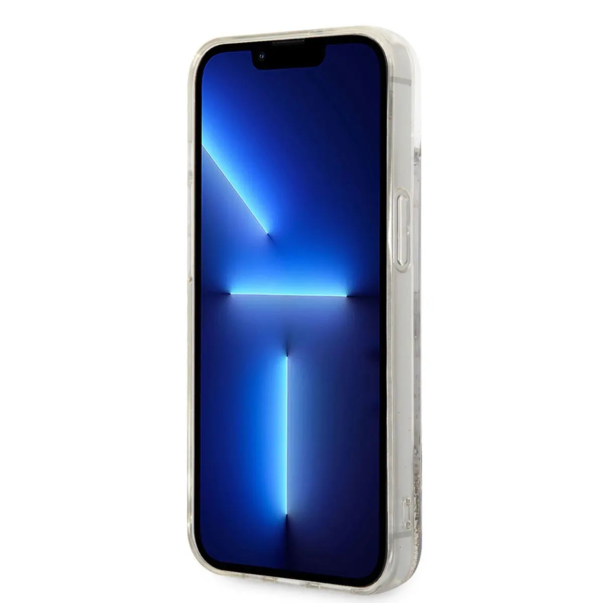 iPhone 14 Sıvılı Simli Choupette Desenli Kılıf - Karl Lagerfeld
