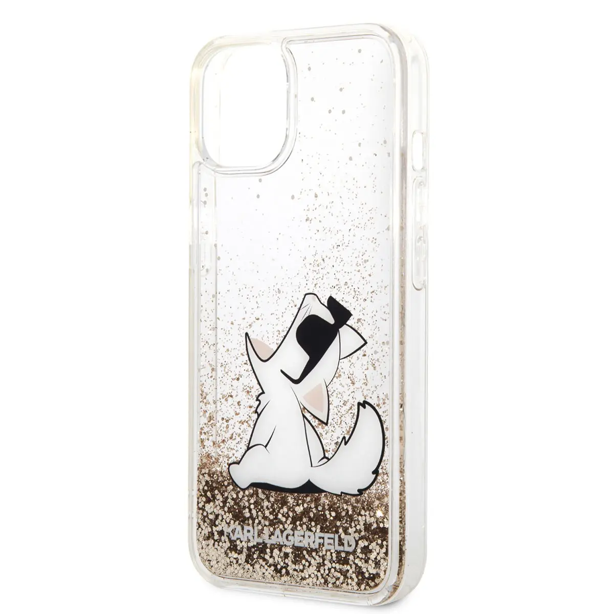 iPhone 14 Sıvılı Simli Choupette Desenli Kılıf - Karl Lagerfeld