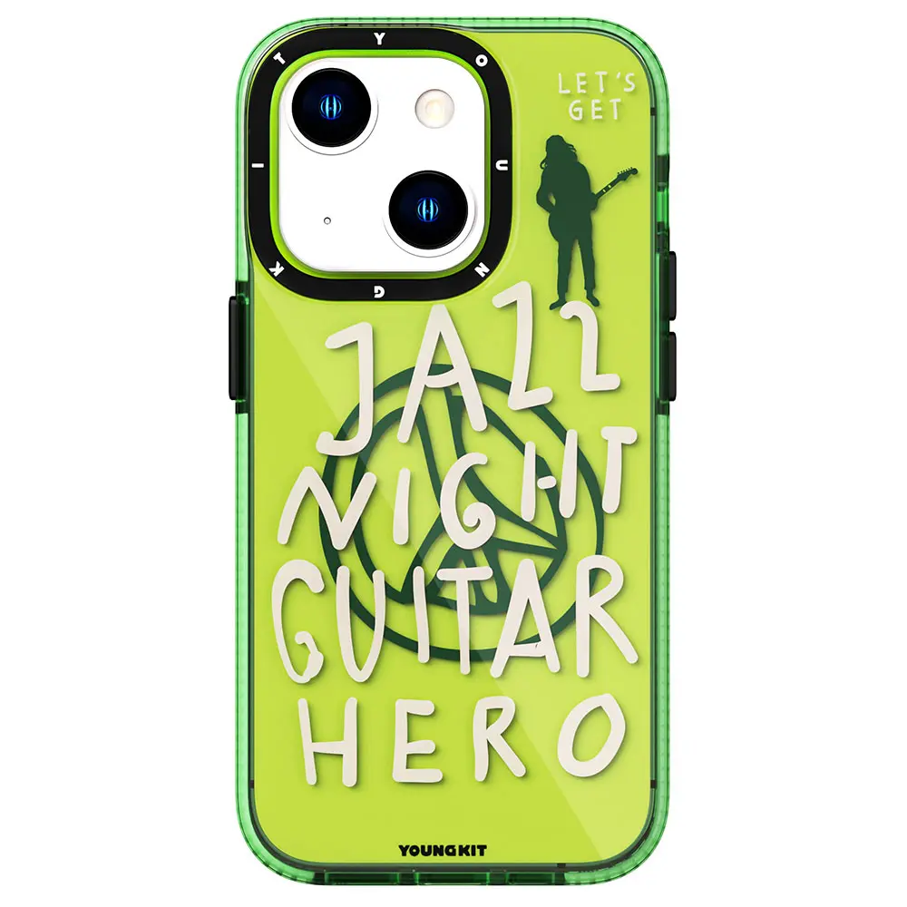 iPhone 14 Şeffaf Yazı Temalı Kılıf - YoungKit Jazz Serisi