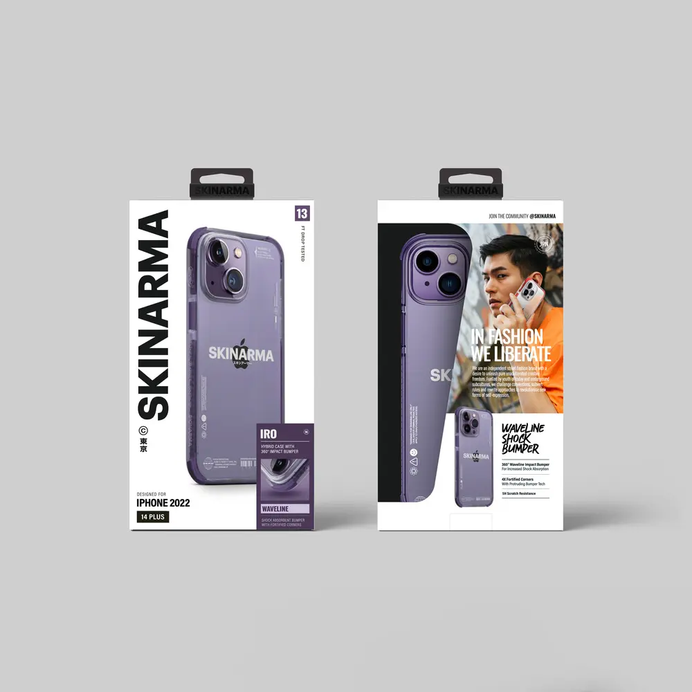 iPhone 14 Şeffaf Airbag Tasarımlı Kılıf - Skinarma Iro