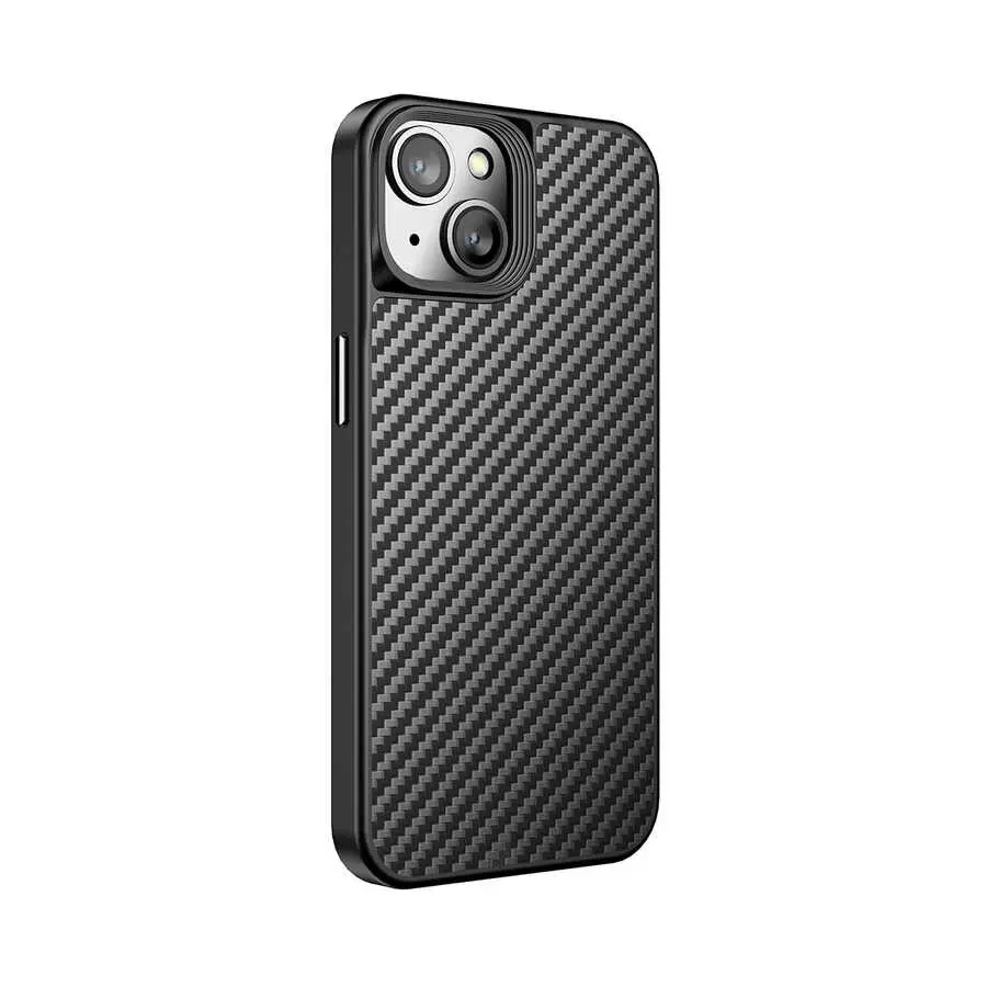 iPhone 14 Plus MagSafe Uyumlu Aramid Karbon Fiber Kılıf - Wlons Radison