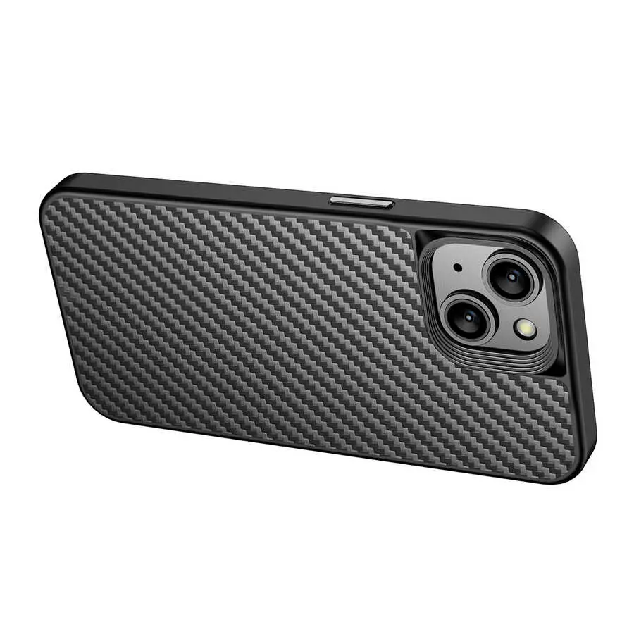 iPhone 14 Plus MagSafe Uyumlu Aramid Karbon Fiber Kılıf - Wlons Radison