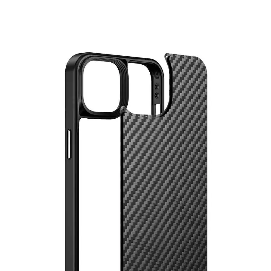iPhone 14 Plus MagSafe Uyumlu Aramid Karbon Fiber Kılıf - Wlons Radison
