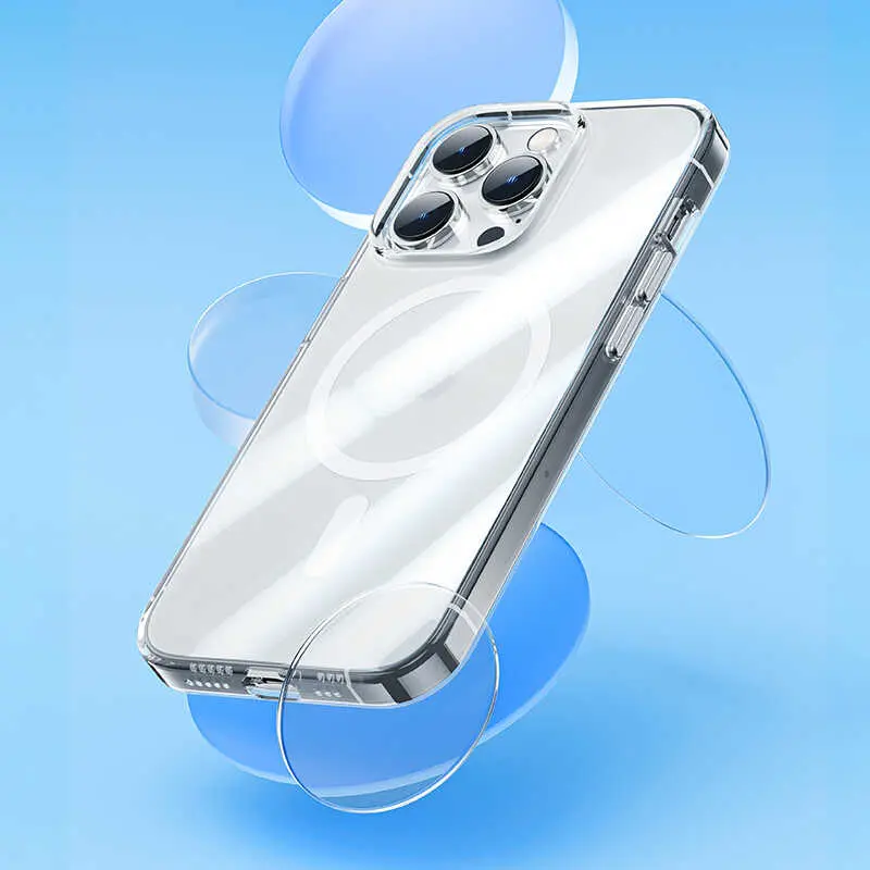 iPhone 14 Plus Şeffaf MagSafe Uyumlu Kılıf - Benks Crystal Series