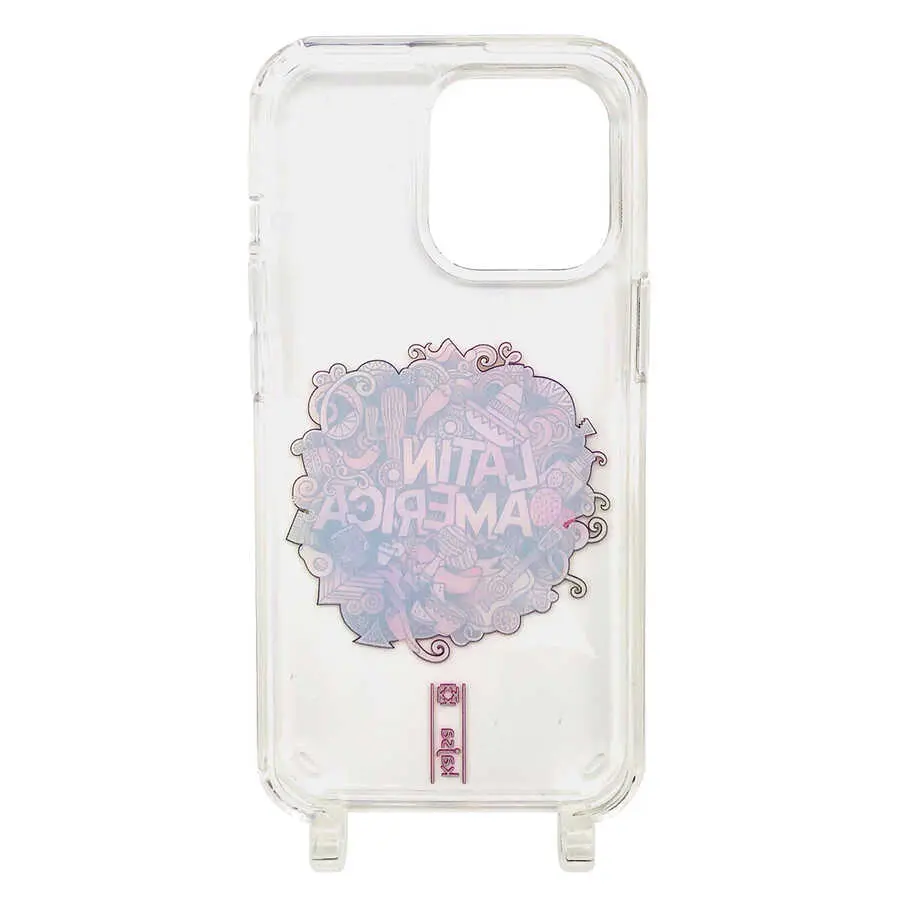 iPhone 14 Plus Şeffaf Desenli İp Askılı Kılıf - Kajsa Missy And Match