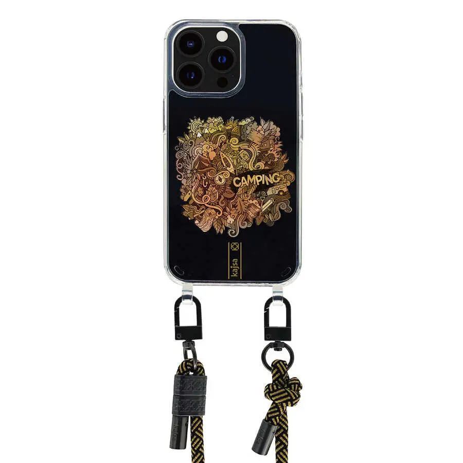 iPhone 14 Plus Şeffaf Desenli İp Askılı Kılıf - Kajsa Missy And Match